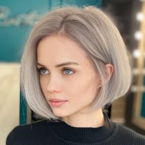 Women's Fashion Synthetic Wigs Gray Partial Short Straight Hair
