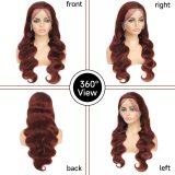 Women'S Front Lace Synthetic Wigs Pink Long Curly Hair Big Wave