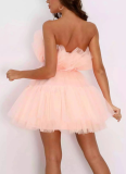 Sexy Tube Top Mesh Elegant Bow Tutu Dress