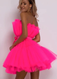 Sexy Tube Top Mesh Elegant Bow Tutu Dress