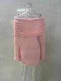Sexy Hollow Long-sleeved One-shoulder Dress