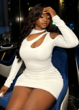 Fashionable Hollow Personality Off-shoulder Hip Dress