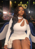 Fashionable Hollow Personality Off-shoulder Hip Dress