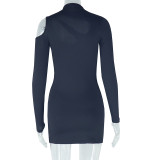 Fashionable Hollow Personality Off-shoulder Hip Dress