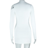 Fashionable Hollow Personality Off-shoulder Hip Dress