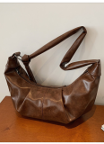 Autumn and Winter Retro Pleated Large-capacity Crossbody Bag