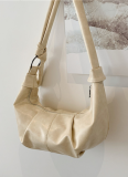 Autumn and Winter Retro Pleated Large-capacity Crossbody Bag