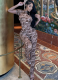 Sexy Backless Slim Fit Leopard Print Personalized Short-sleeved Jumpsuit