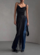 Sexy V-neck Backless Slim Fit Solid Color Long Suspender Top