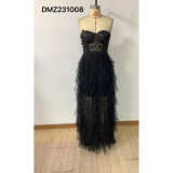 Fashionable Butterfly Sequin Spliced ​​Mesh Evening Dress