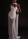 2025 Hot Selling Tube Top Halter Neck See-through Long Skirt Party Dress