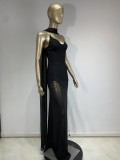 2025 Hot Selling Tube Top Halter Neck See-through Long Skirt Party Dress