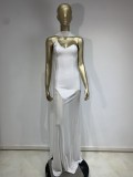 2025 Hot Selling Tube Top Halter Neck See-through Long Skirt Party Dress
