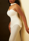 2025 Hot Selling Tube Top Halter Neck See-through Long Skirt Party Dress
