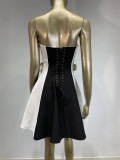 2025 Sexy Bandage Dress Tube Top Flower Stripe Party Skirt