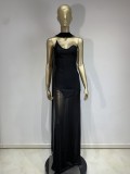 2025 Hot Selling Tube Top Halter Neck See-through Long Skirt Party Dress