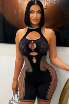 Sexy Hollow Underwear Sexy Mesh Backless Jumpsuit Nightclub Jumpsuit