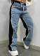 Fashionable and Personalized Patchwork Jeans
