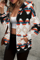 Contrast Color Women'S Short Lamb Fleece Patchwork Jacket