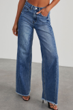 New Washed Loose Casual Straight Wide-Leg Denim Mopping Pants