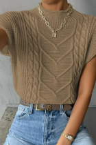 New Fashion Women's Sweater Twisted Turtleneck Vest