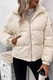 Autumn And Winter Fashion Warm Corduroy Puffer Jacket