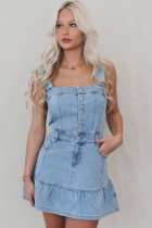 Temperamental And Fashionable Suspender Hot Girl Denim Women'S Dress