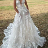 Sexy White Strappy Tutu Lace Bridal Wedding Dress