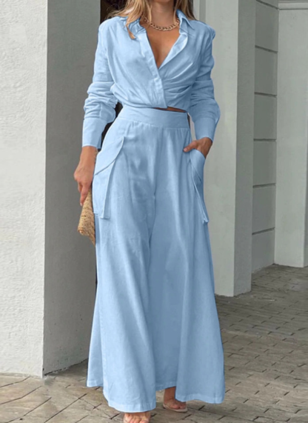 Stylish Two-piece Commuting Trendy Shirt Set