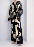 Temperament Trendy Lazy Style Printed Shirt Long-sleeved Fashion Suit