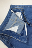 Spring New Stretch Straight Jeans Retro High Waist Trousers