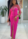 Sexy Hot Diamond See-through Stitching Slit Dress
