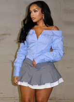 Stylish Long Sleeve Top Off Shoulder Statement Shirt