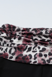 Summer New Leopard Print Sleeveless Halter Neck Vest Spliced ​​Flared Trousers Two-Piece Set