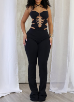 2025 Sexy Halter Neck Tie Design Backless Jumpsuit
