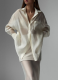 Mercerized Mesh Lapel Long-sleeved Shirt High-waisted Patchwork Skirt Two-piece Set