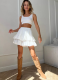 Solid Color High Waist Lace Design Sexy Cake Skirt