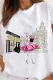 New Large Size Women's Tops Urban Letter Retro Large Size Short Sleeve T-shirt