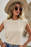 Summer New Fashion Casual Solid Color Pleated Round Neck Short-Sleeved T-Shirt