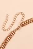 Cool Double Circle Clavicle Chain Tassel Long Stick Pendant Necklace