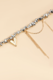 Jewelry Love Tassel Pendant Irregular Beaded Clavicle Chain Metallic Design Fashion Necklace