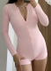 Fashionable Breasted Bottoming Hot Girl Long-sleeved Jumpsuit