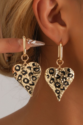 Spotted Heart Earrings Fashion Hoop Earrings