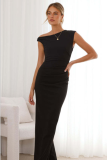 Spring Sleeveless Back Slit Bodycon Maxi Dress
