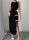 2025 Sexy Temperament Slim Bowknot Vest Dress