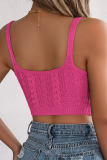 Casual V-Neck Hollow Knitted Holiday Top