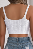 Casual V-Neck Hollow Knitted Holiday Top