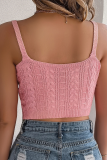 Casual V-Neck Hollow Knitted Holiday Top