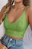 Casual V-Neck Hollow Knitted Holiday Top