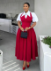 Elegant Puff Sleeve Shirt Collar High Waist Slim Dress